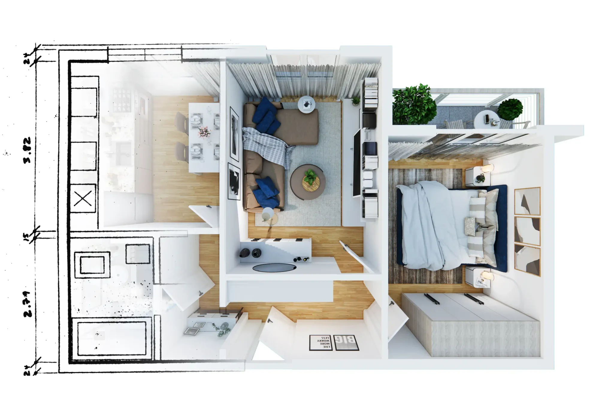 Your old floor plan, turned into a plan that sells — in 48 hours